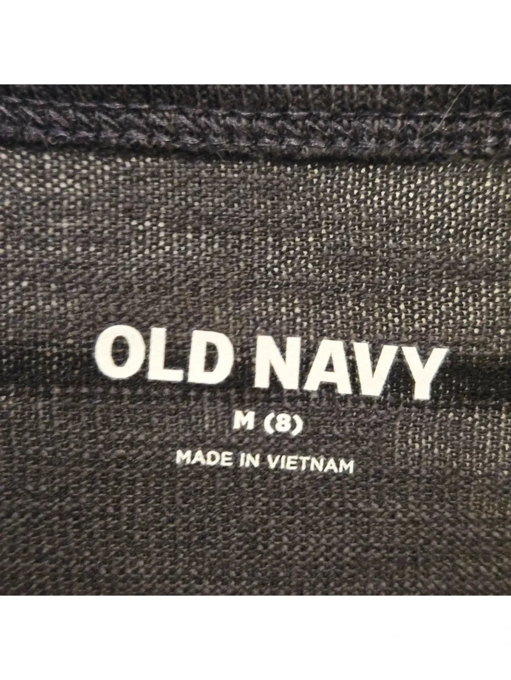 Old Navy Boys Size Medium 8 Striped Gray and Black Long Sleeve Thermal Shirt